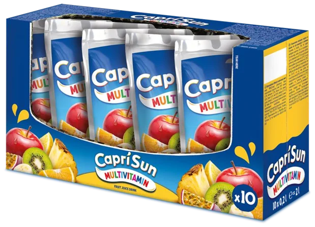 Capri Sun Multivitamin shelf-ready carton