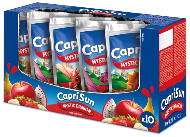 Capri Sun Mystic Dragon shelf-ready carton