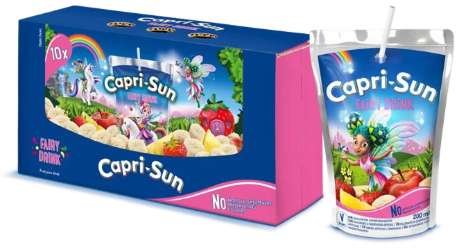Capri Sun Fairy Drink carton and pouch