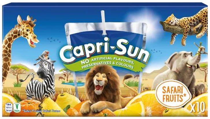 Capri Sun Safari Fruits adventure packaging
