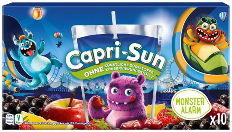 Capri Sun Monster Alarm adventure packaging