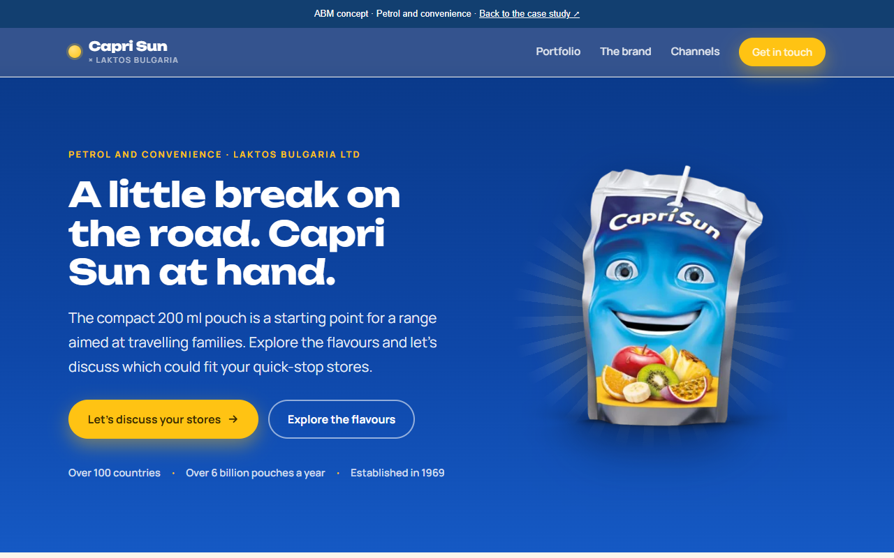 Petrol & convenience variant using the original Capri Sun layout